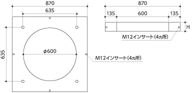 角枠用調整ブロック 図面